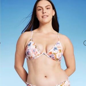 Women's Ruffle Underwire Bikini Top - Shade & Shore™ Multi Floral Print